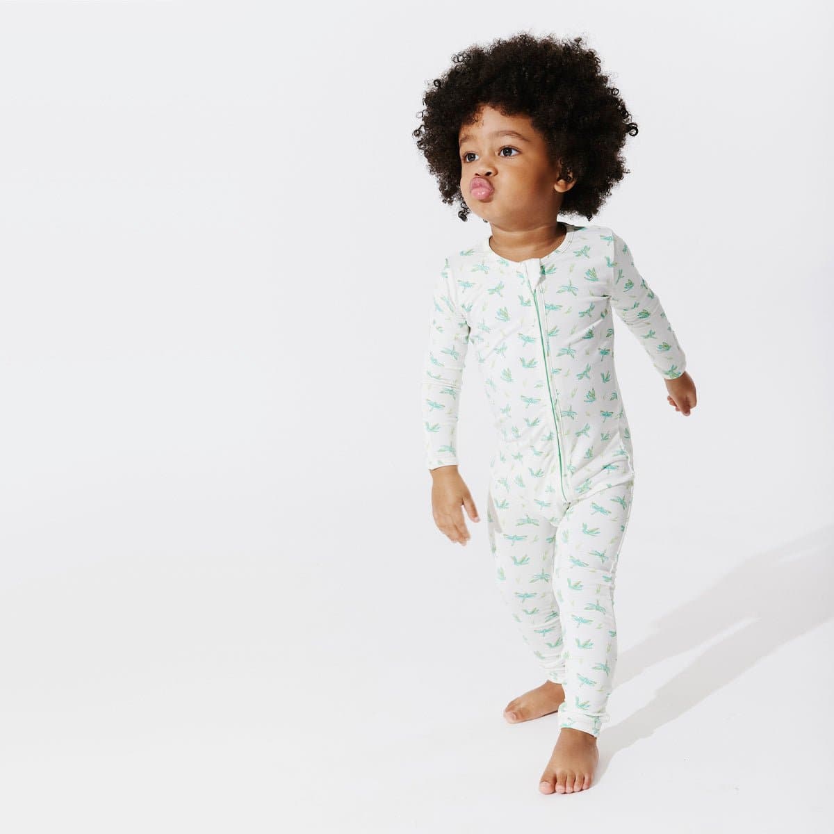Dragonfly Bamboo Convertible Footie - Ivory Soul