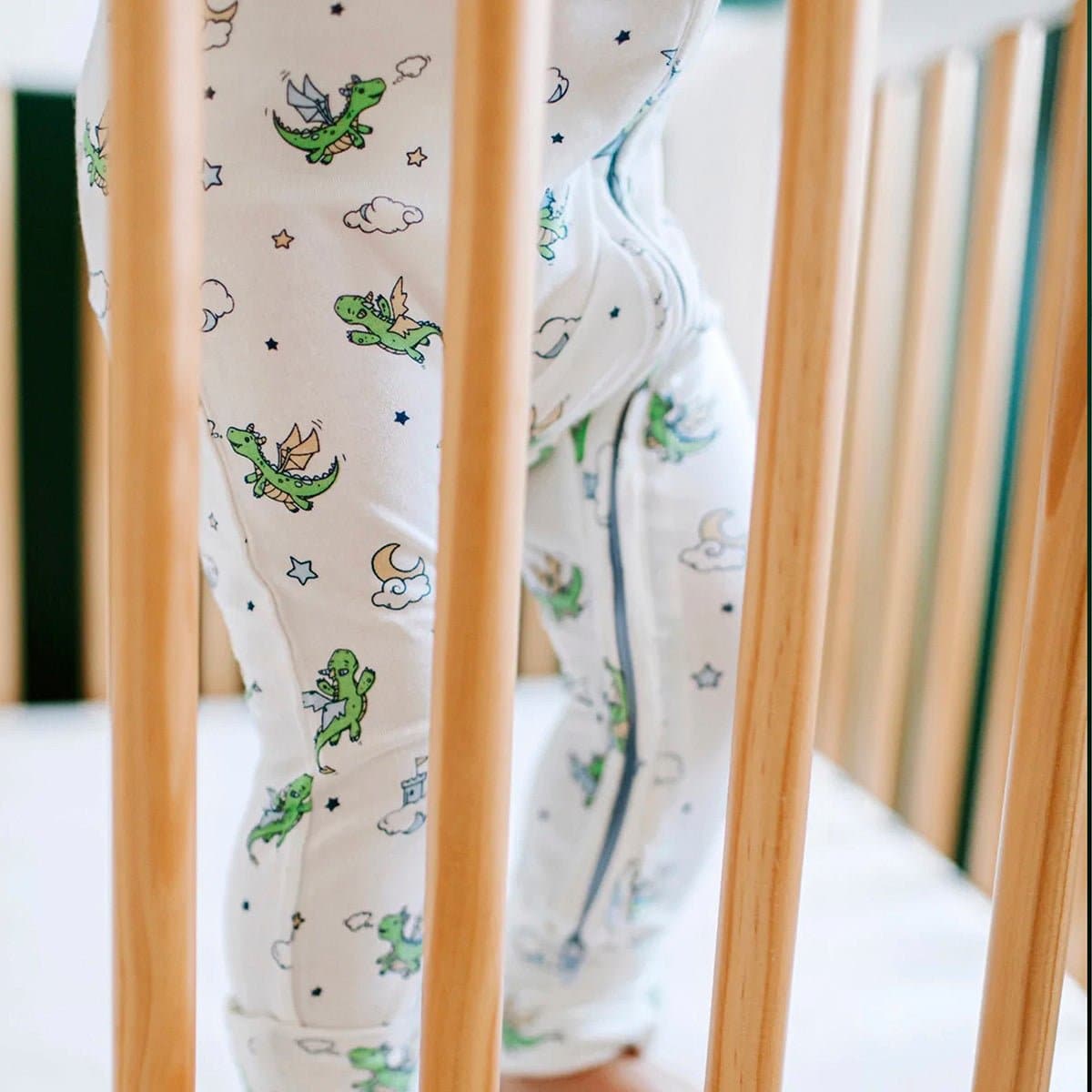 Dragon Bamboo Convertible Footie - Ivory Soul