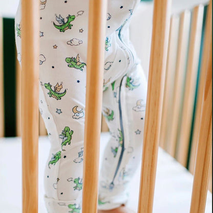 Dragon Bamboo Convertible Footie - Ivory Soul