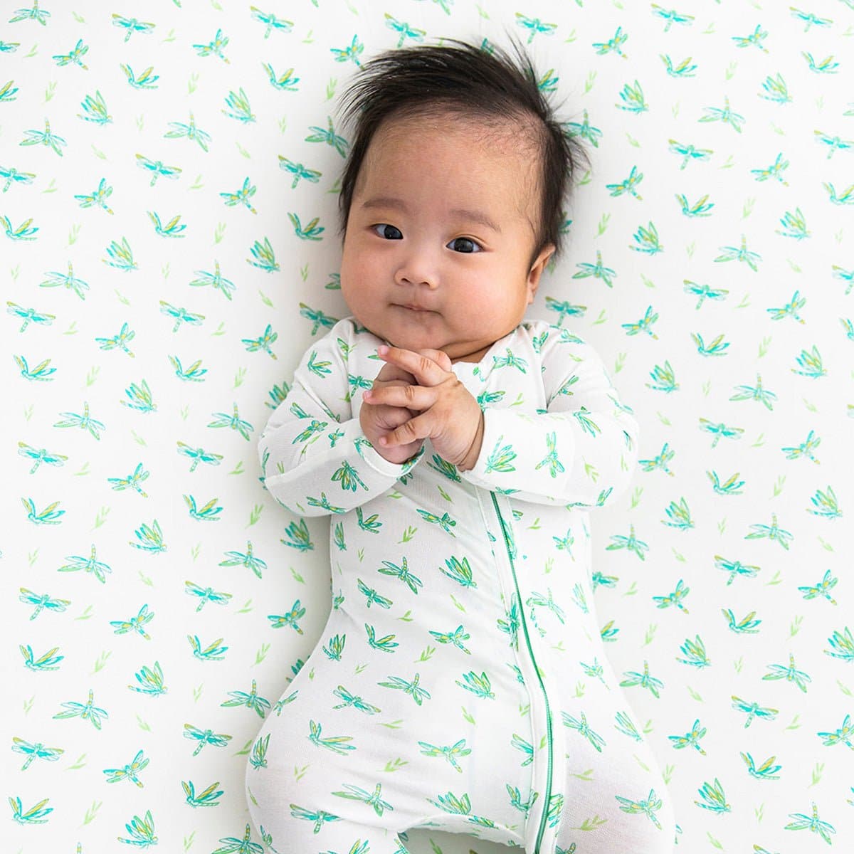 Dragonfly Bamboo Convertible Footie - Ivory Soul