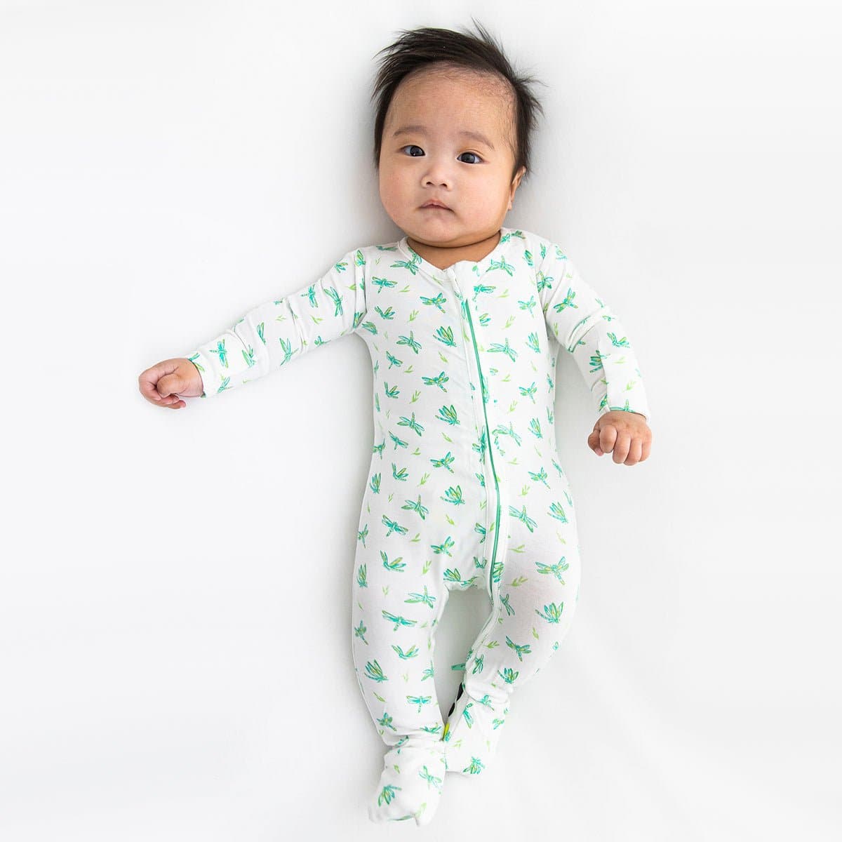 Dragonfly Bamboo Convertible Footie - Ivory Soul