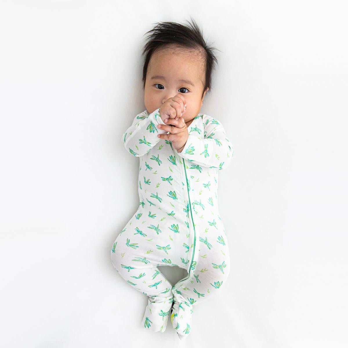 Dragonfly Bamboo Convertible Footie - Ivory Soul