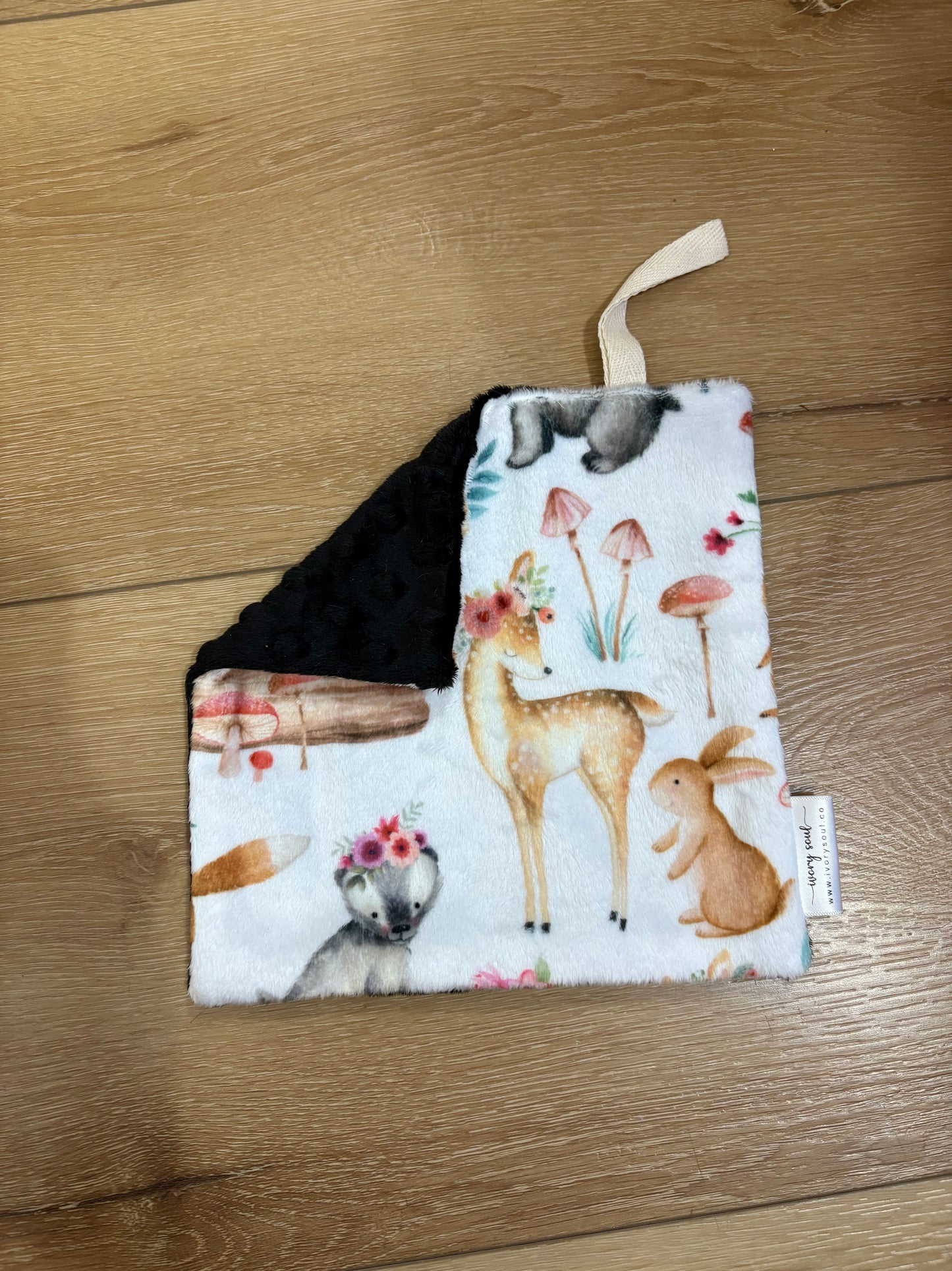 woodland binky blanket