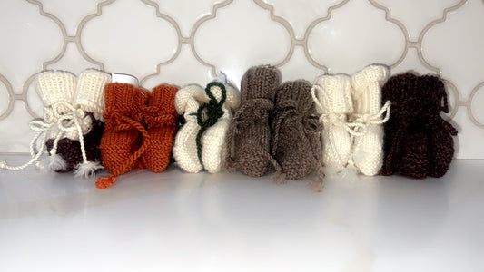 knit baby booties