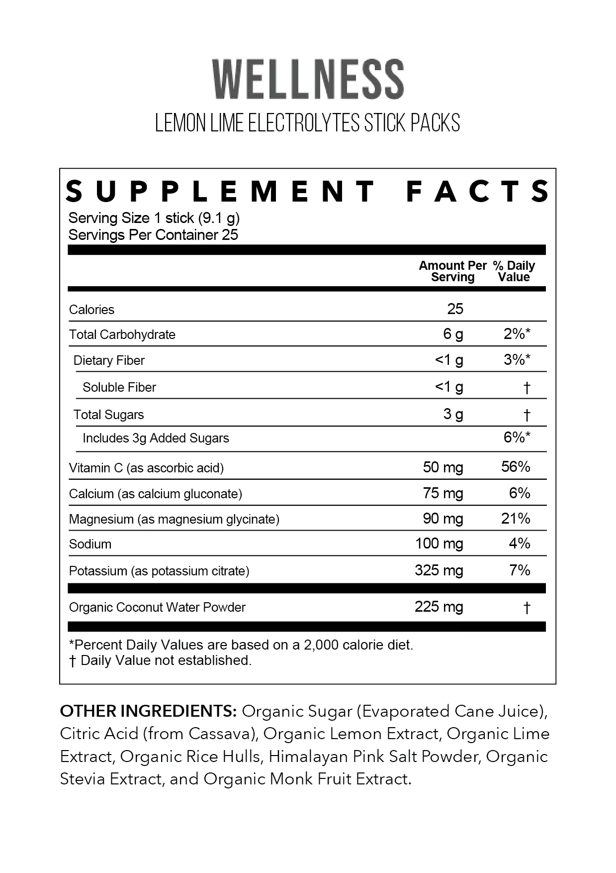 lemon lime electrolytes - single serving pack