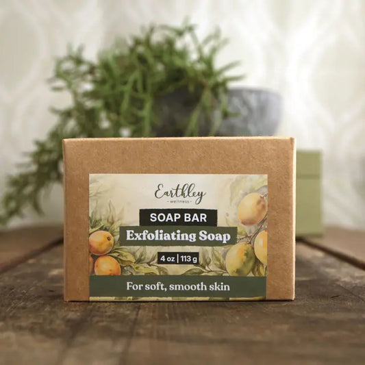 exfoliating soap- for soft, smooth skin
