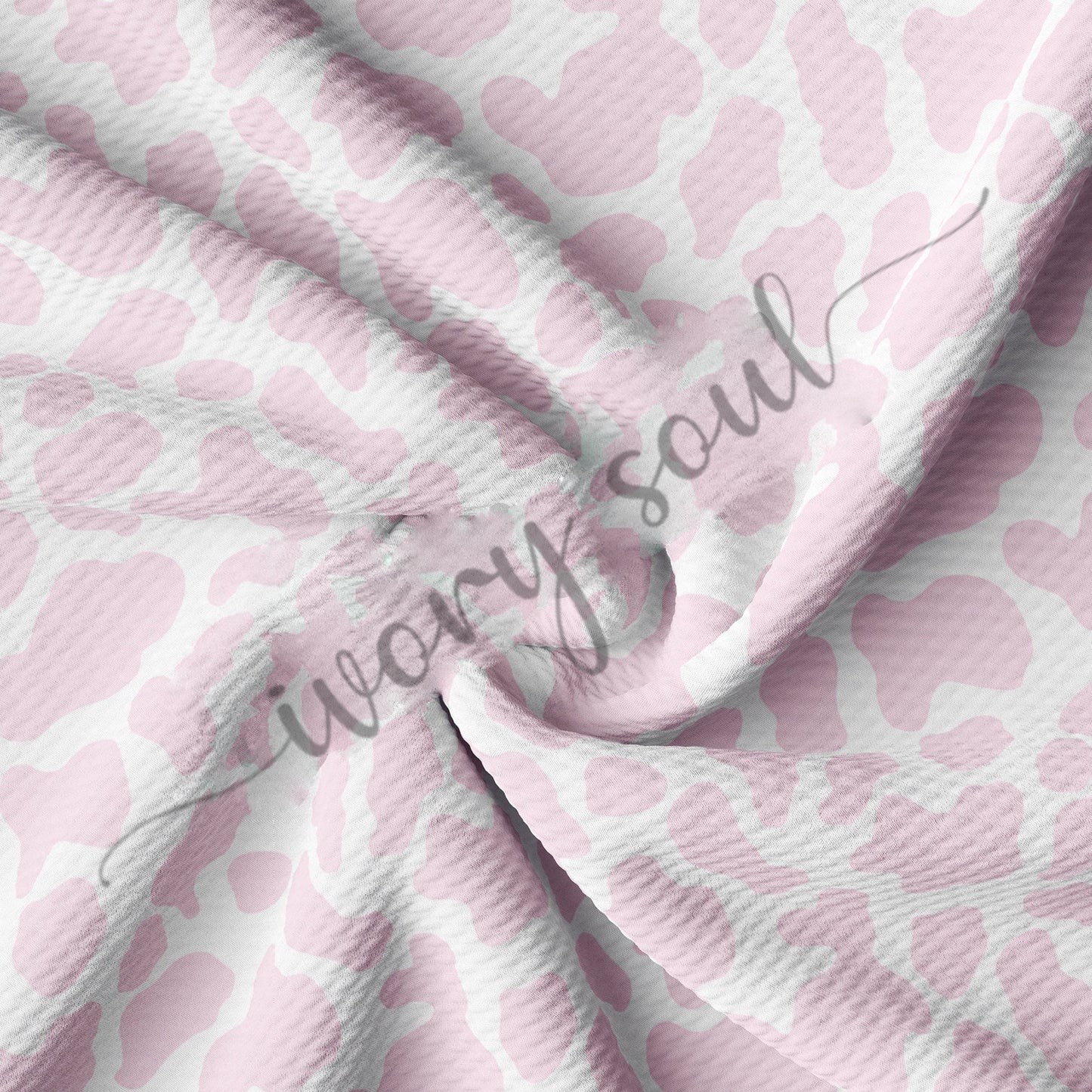 light pink cow print bow