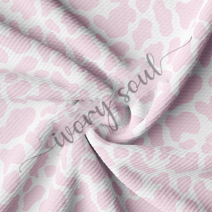 light pink cow print bow - Ivory Soul