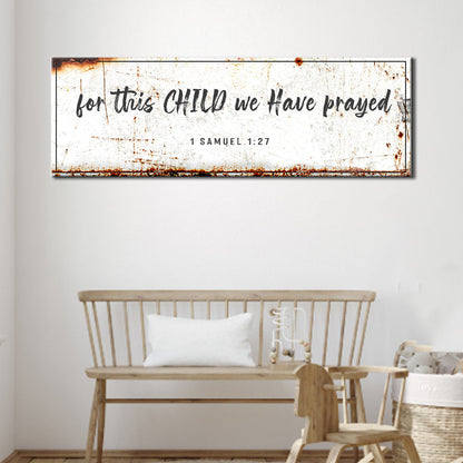 1 Samuel 1:27 - For This Child We Have Prayed Sign