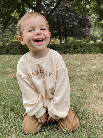 Cream ‘Gameday’ Crewneck Sweatshirt