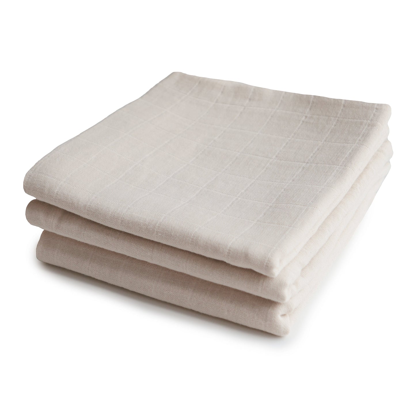 Organic Cotton Muslin Cloths 3-Pack - Ivory Soul