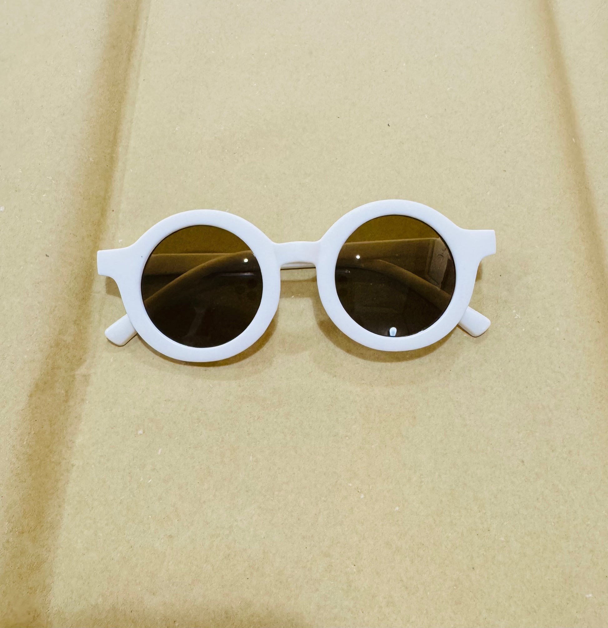 vintage round kids sunglasses - solid colors - Ivory Soul