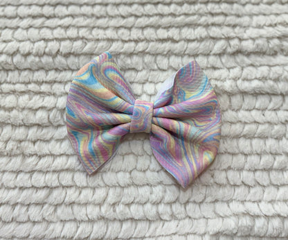 pastel paint spill bow