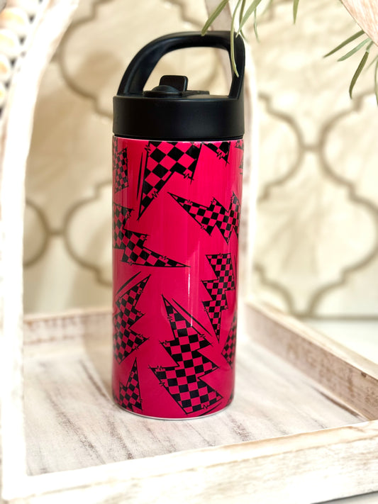 hot pink lightning bolt 16oz tumbler