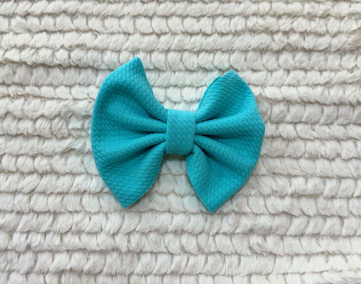 teal bow