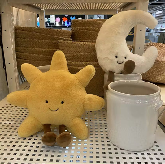 moon + sun plush toy