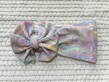 pastel paint spill bow