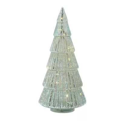 led glass pine tree