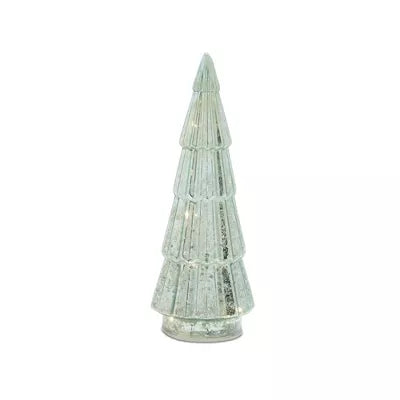 led glass pine tree