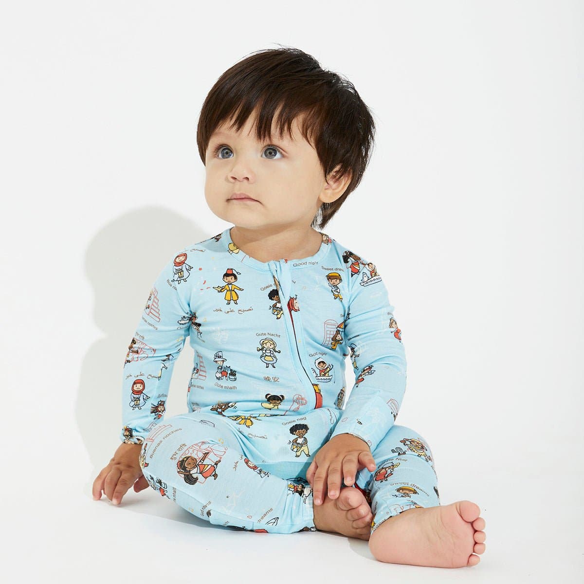 Goodnight World Bamboo Convertible Footie - Ivory Soul