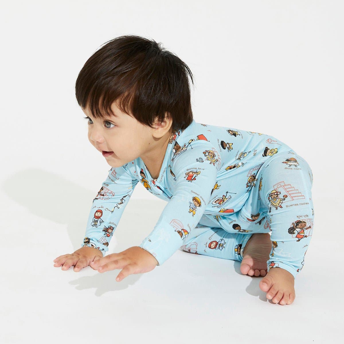 Goodnight World Bamboo Convertible Footie - Ivory Soul