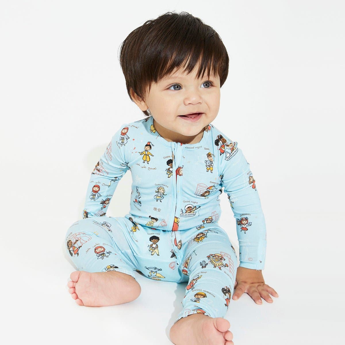 Goodnight World Bamboo Convertible Footie - Ivory Soul