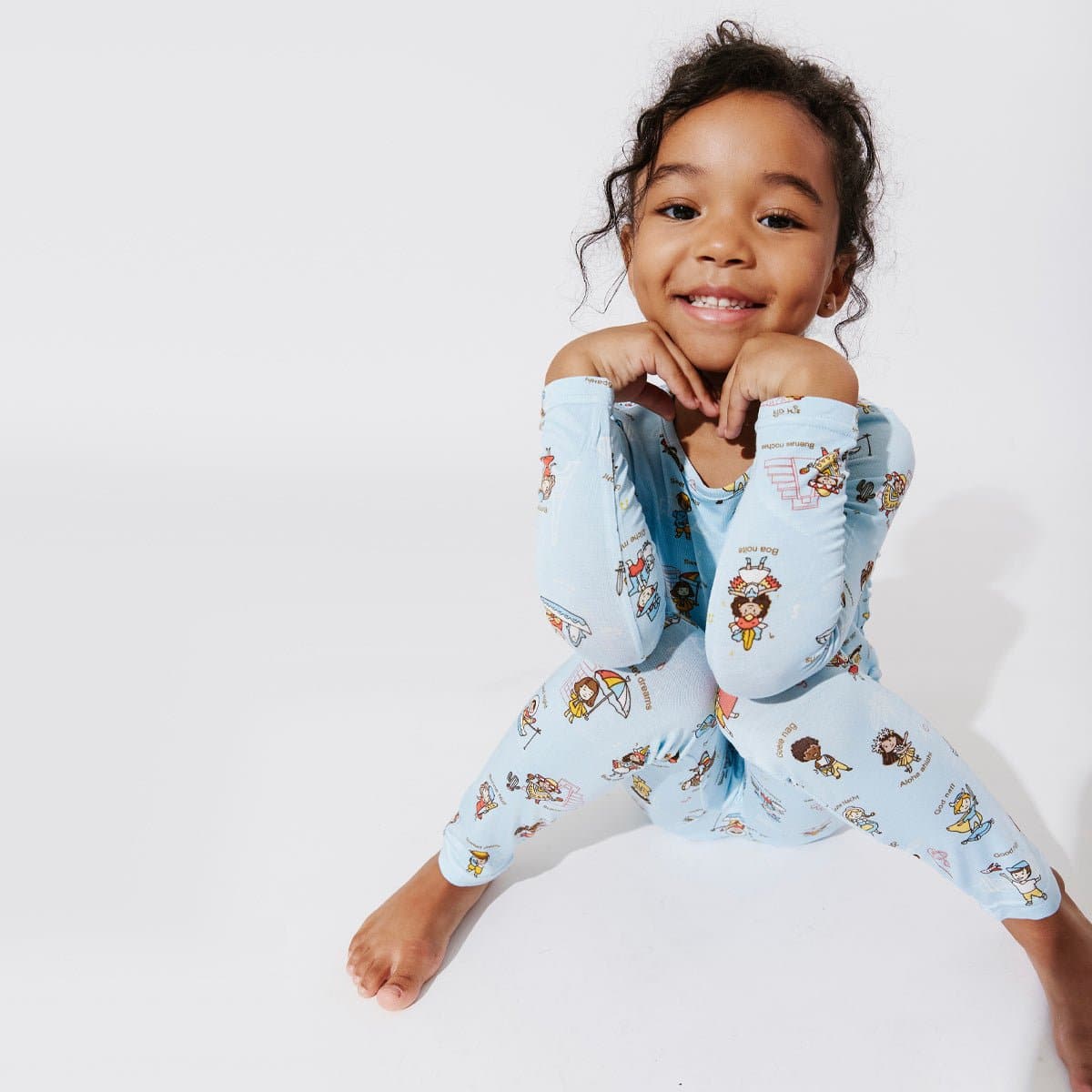 Goodnight World Bamboo Kids Pajamas