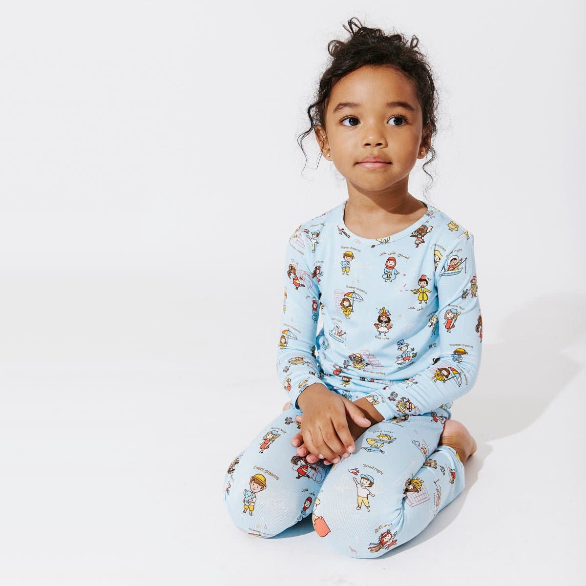 Goodnight World Bamboo Kids Pajamas