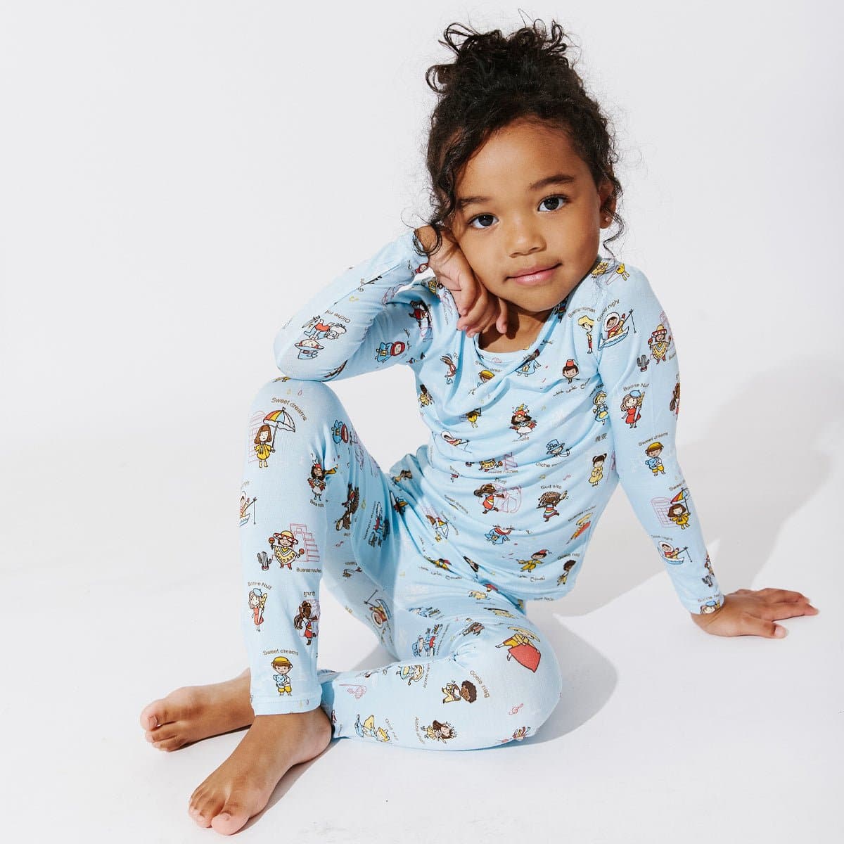 Goodnight World Bamboo Kids Pajamas