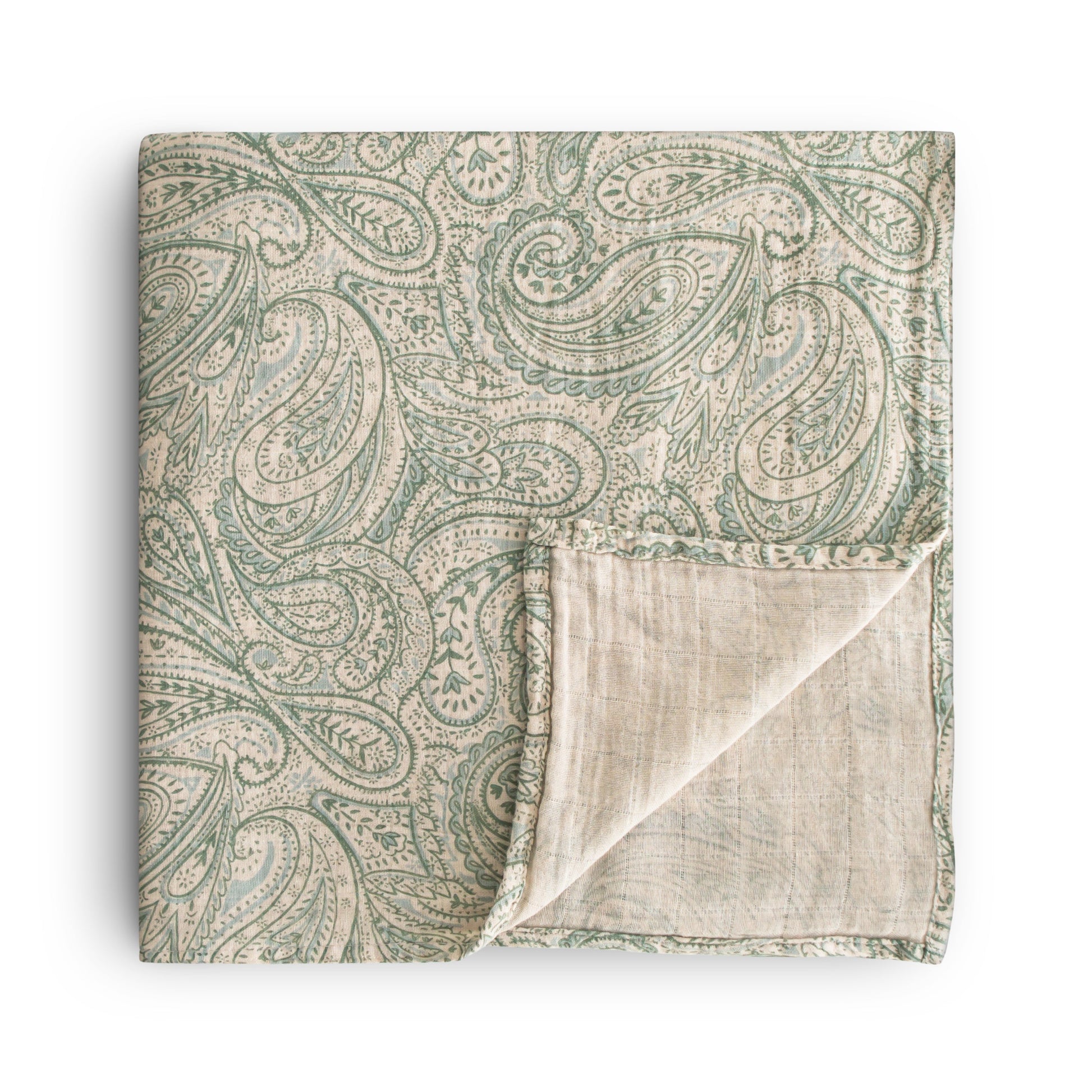 Organic Cotton Muslin Swaddle Blanket - Ivory Soul