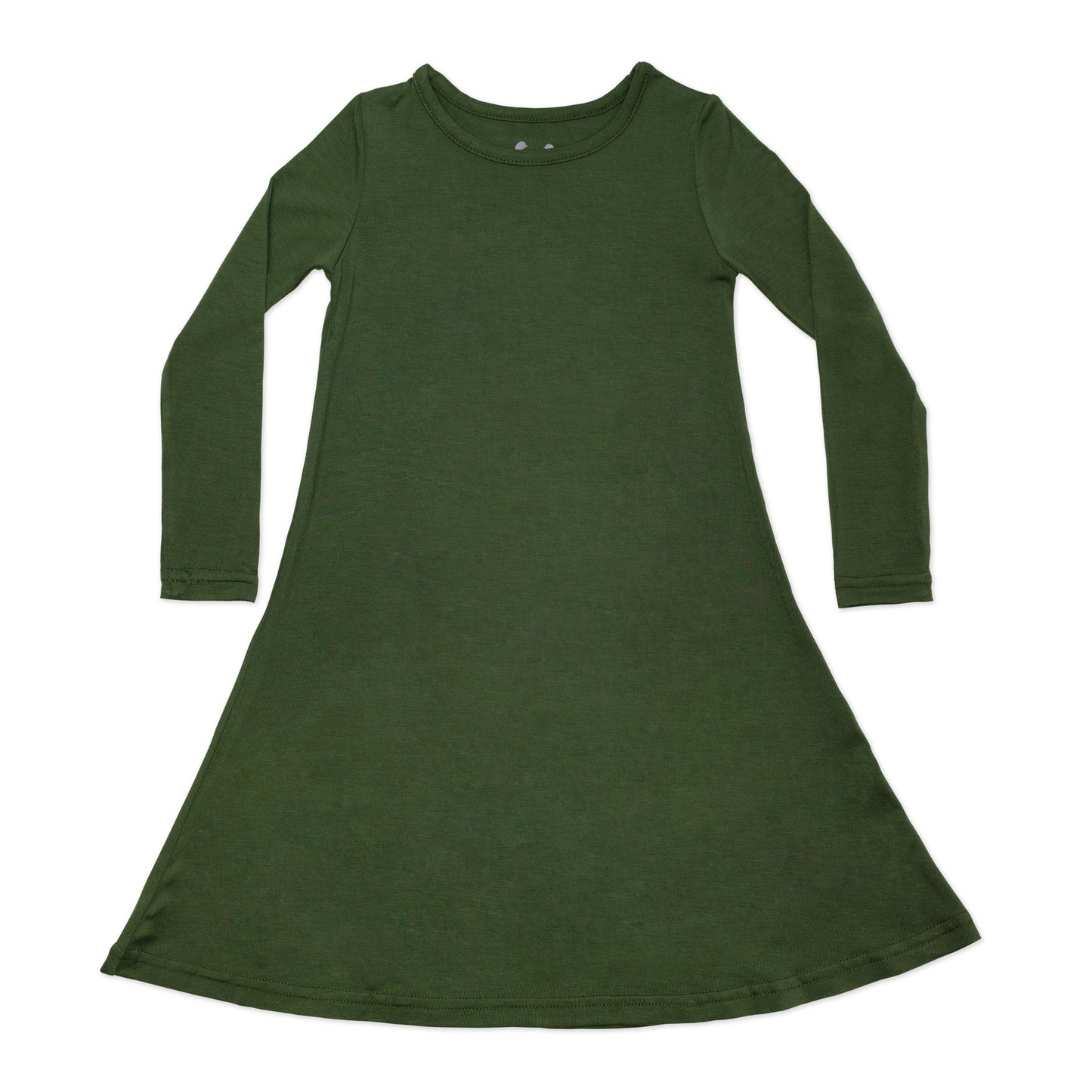 Evergreen Bamboo Girls' Long Sleeve Dress - Ivory Soul