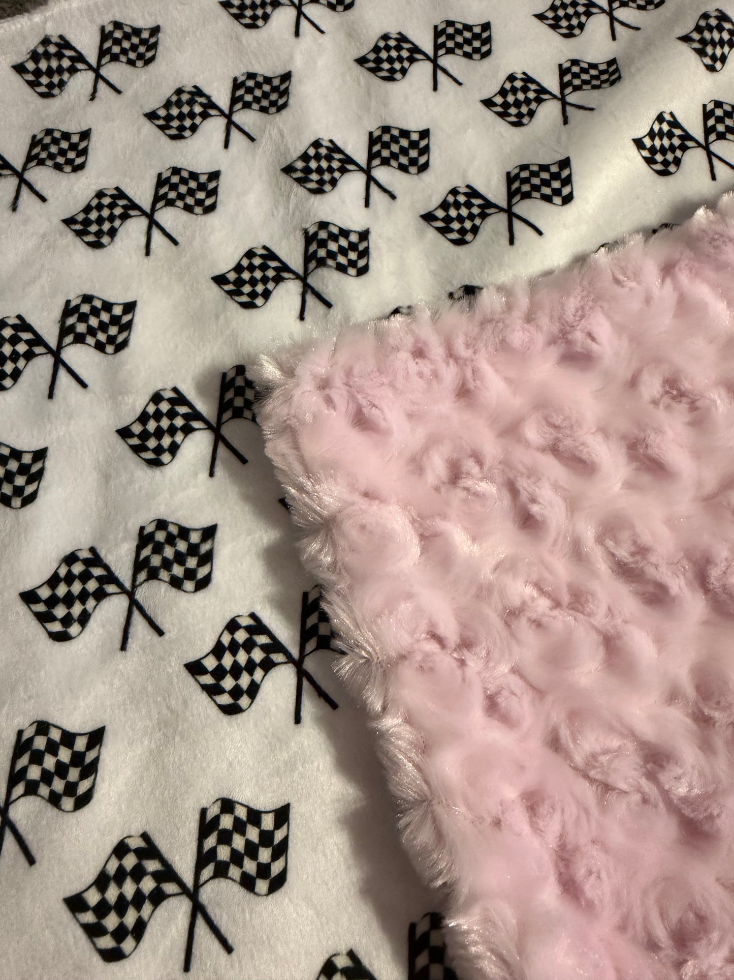 checkered flag lovey blanket