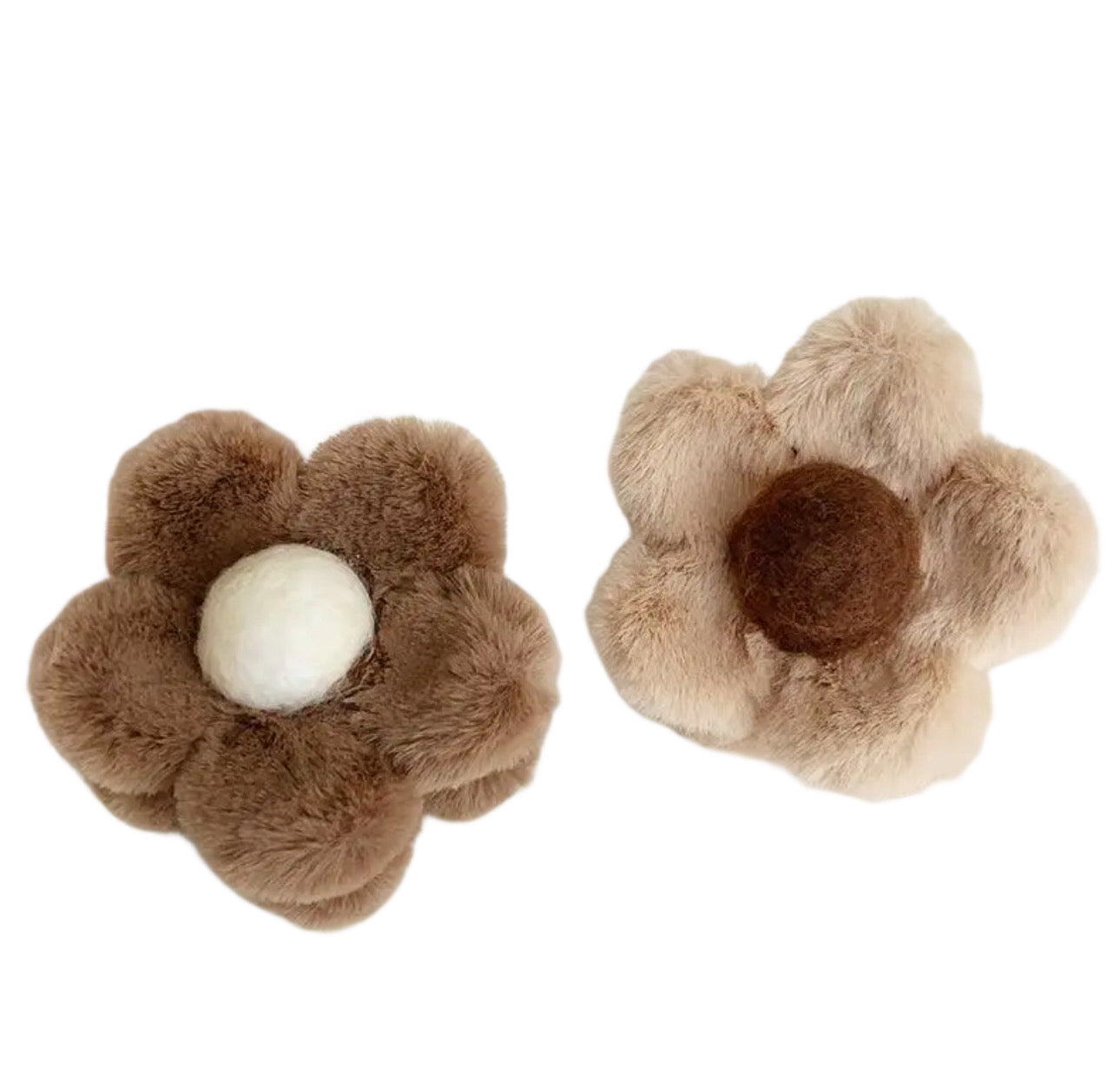 plush flower clips