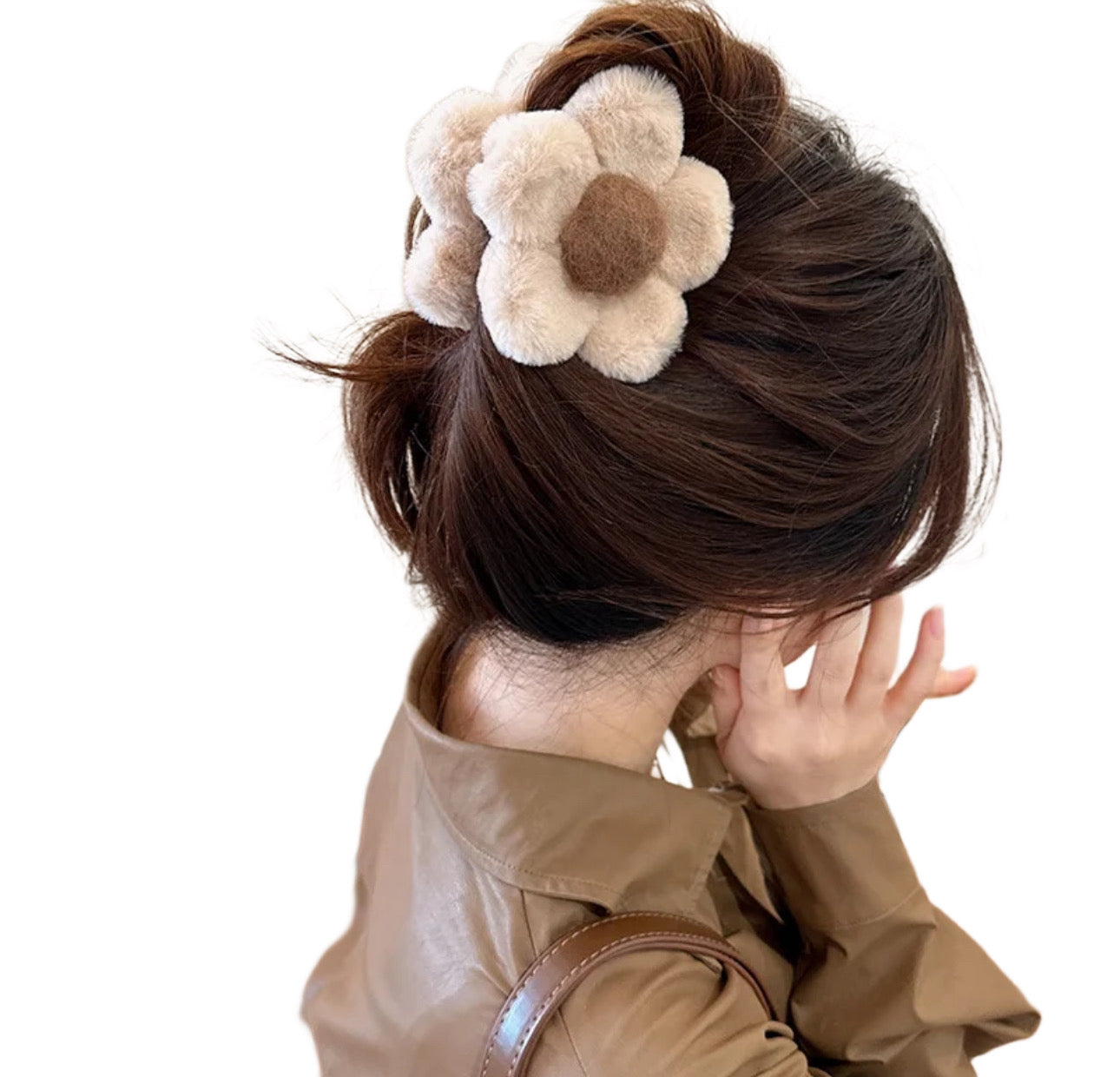 plush flower clips