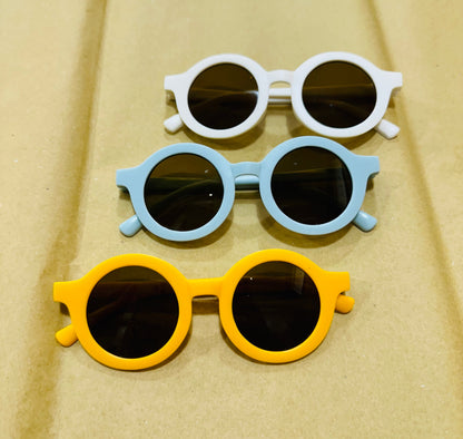 vintage round kids sunglasses - solid colors