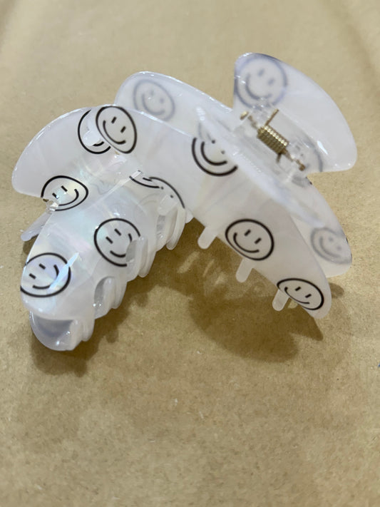 happy face claw clips