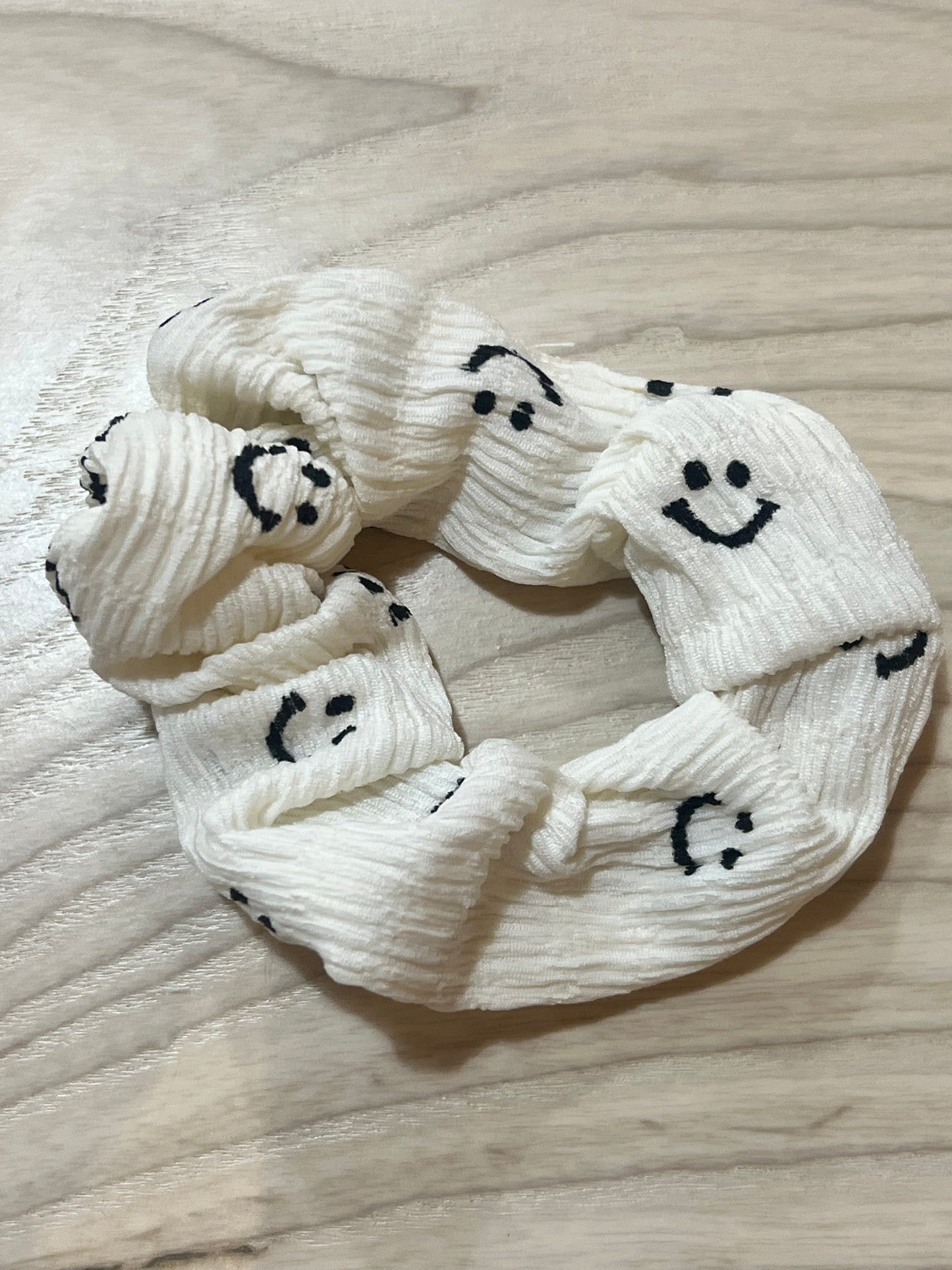 happy face scrunchy