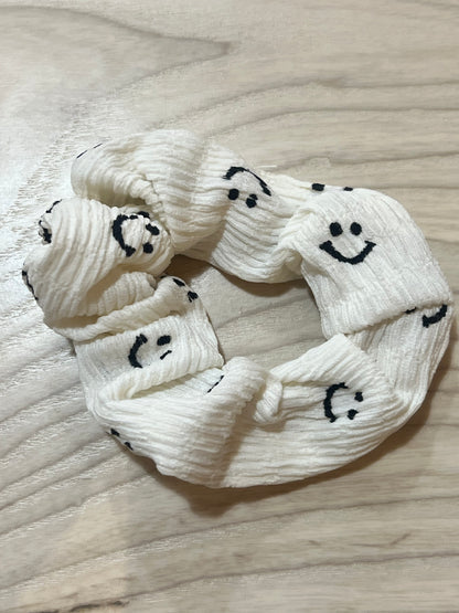 happy face scrunchy