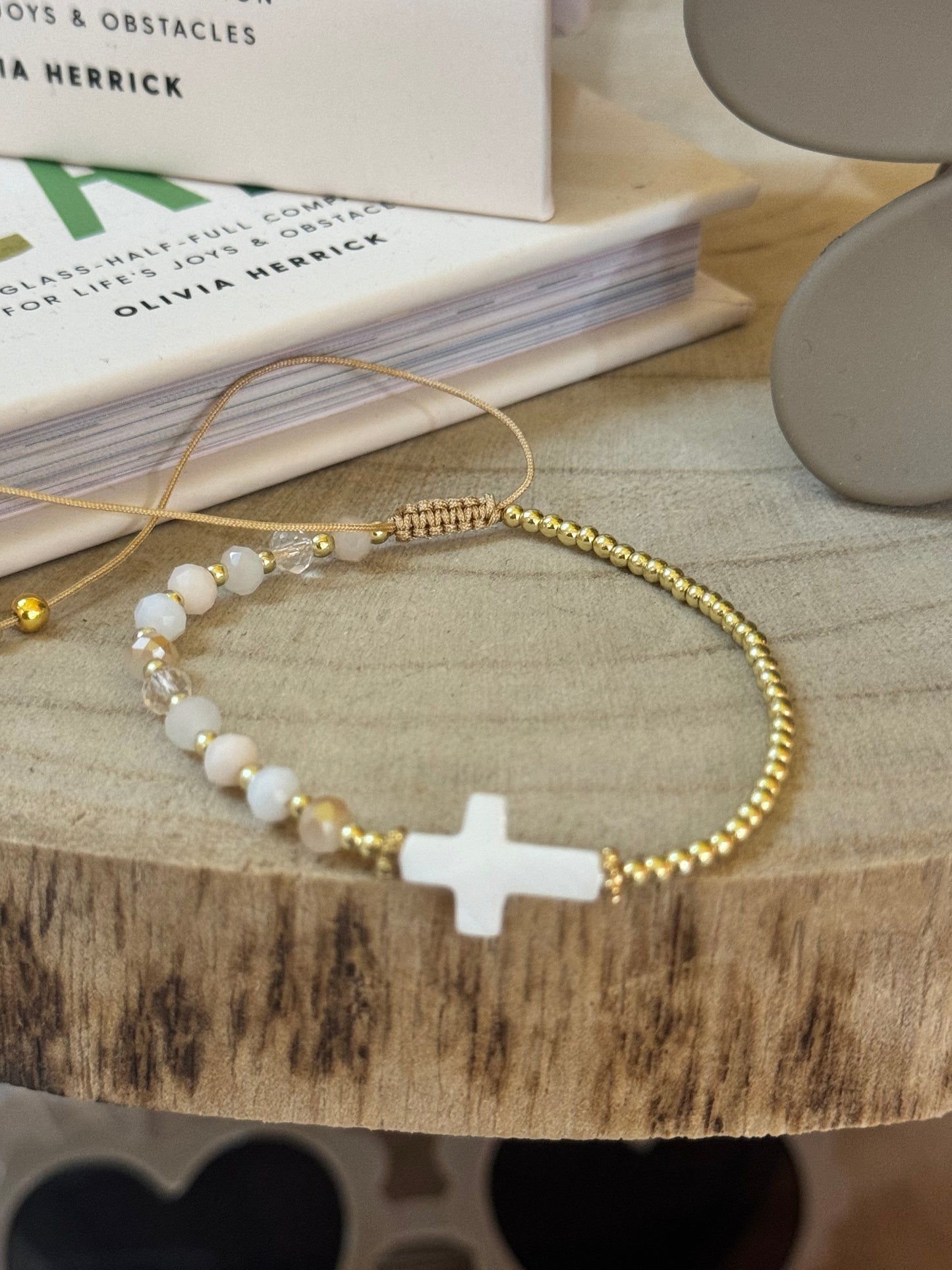 marble cross bracelet