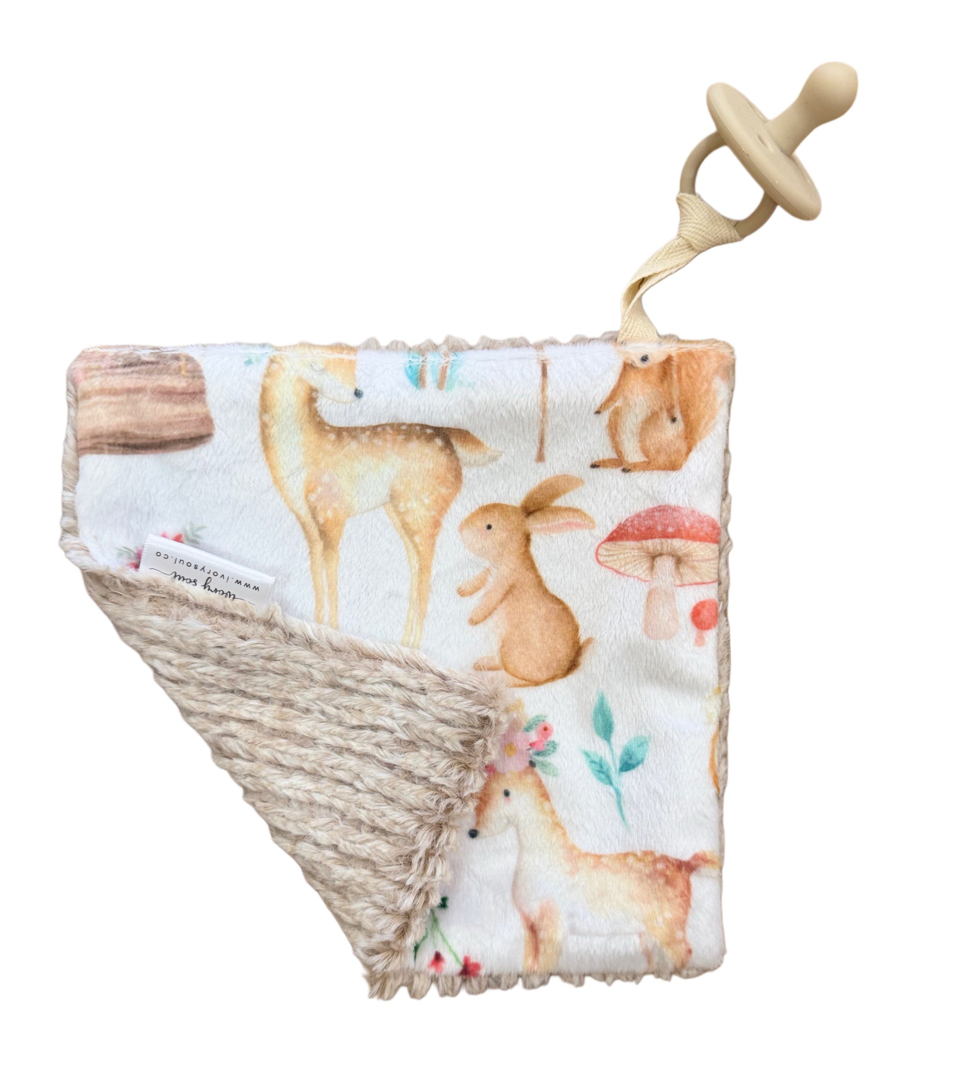 woodland binky blanket - Ivory Soul