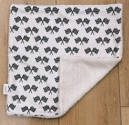 checkered flag lovey blanket - Ivory Soul