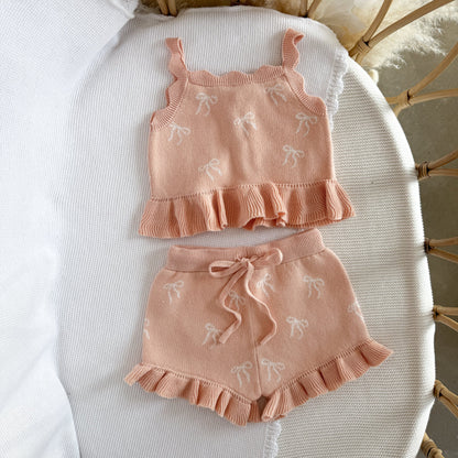 whimsy bow knit tie set