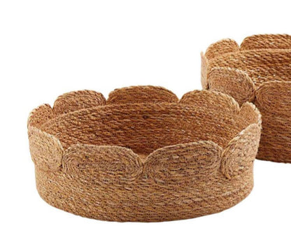 scalloped basket set