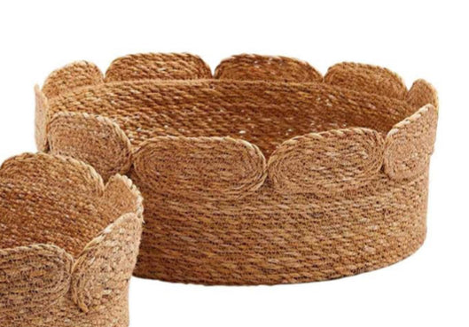 scalloped basket set