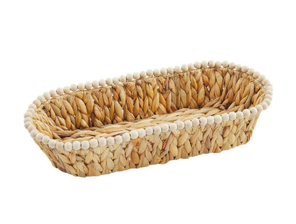 hyacinth beaded bread basket set