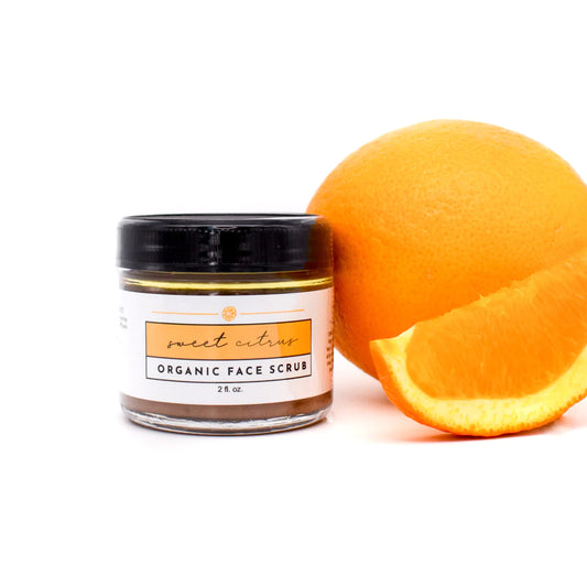 sweet citrus organic face scrub