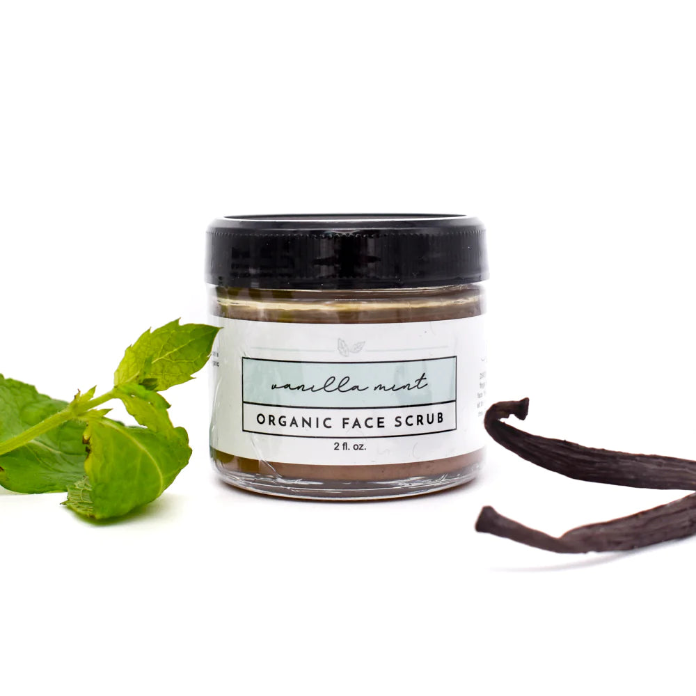 vanilla mint organic face scrub