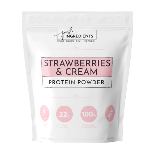 strawberry + cream protein powder