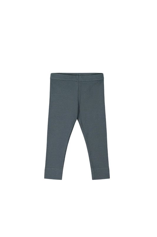 organic cotton modal elastane legging - smoke