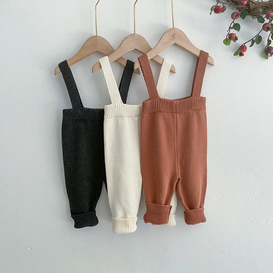 knit cotton overalls